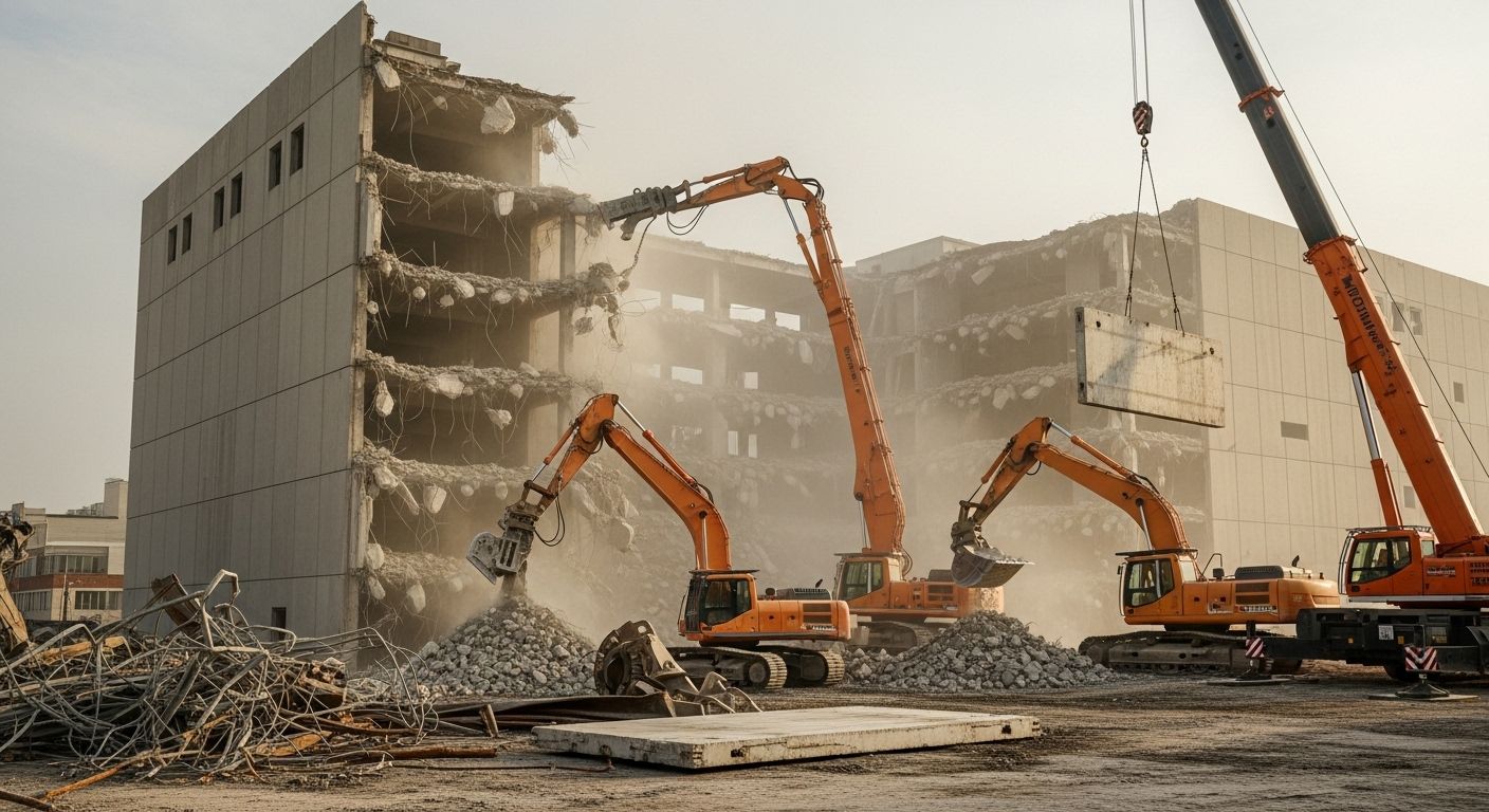 Демонтаж монолитных зданий