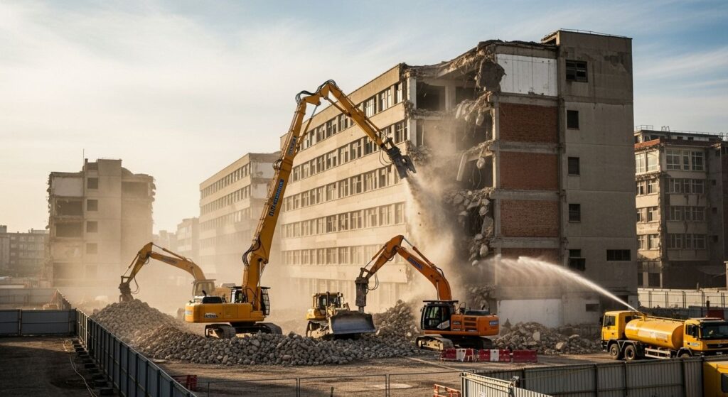 Механизированный демонтаж зданий