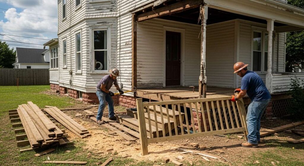 Демонтаж крыльца