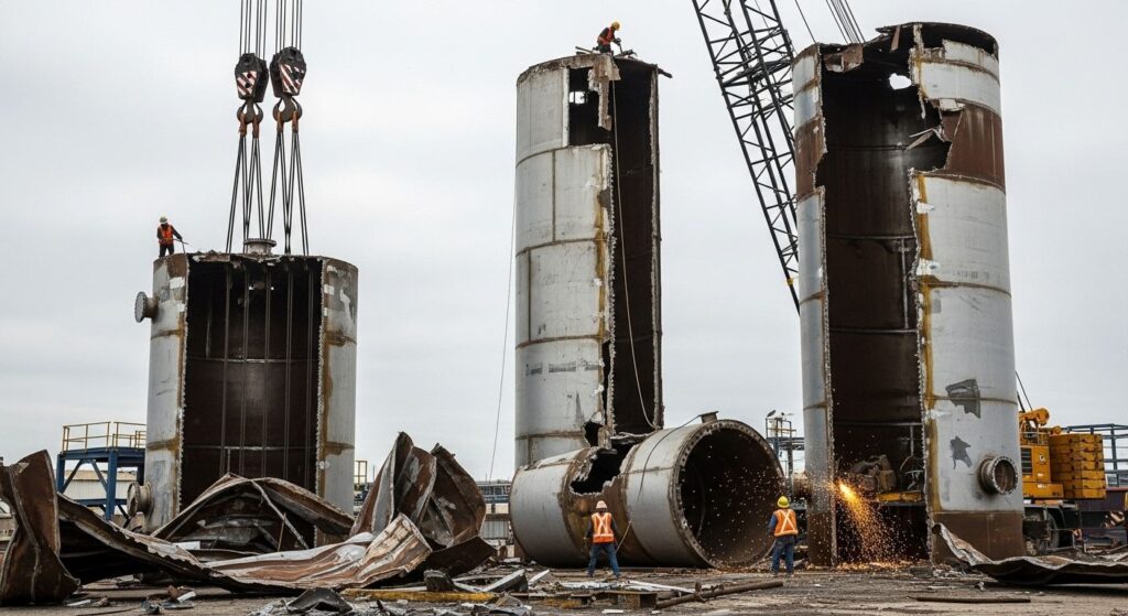 Демонтаж резервуаров вертикального