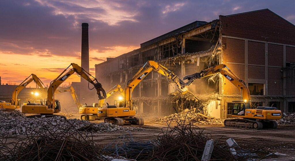 Демонтаж здания завода