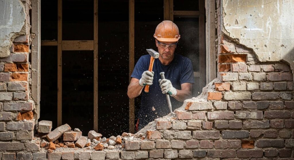 Демонтаж кирпичной кладки