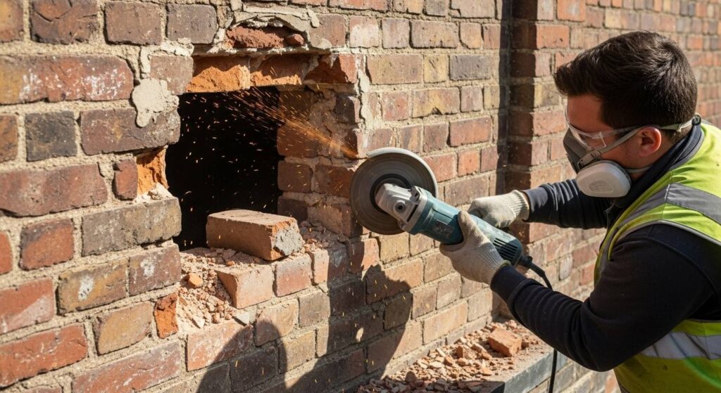 Резка проемов в кирпиче