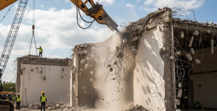 Демонтаж бетонных стен