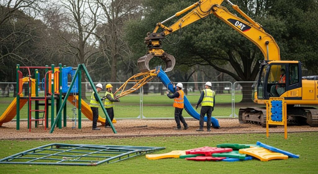 Демонтаж площадки детской
