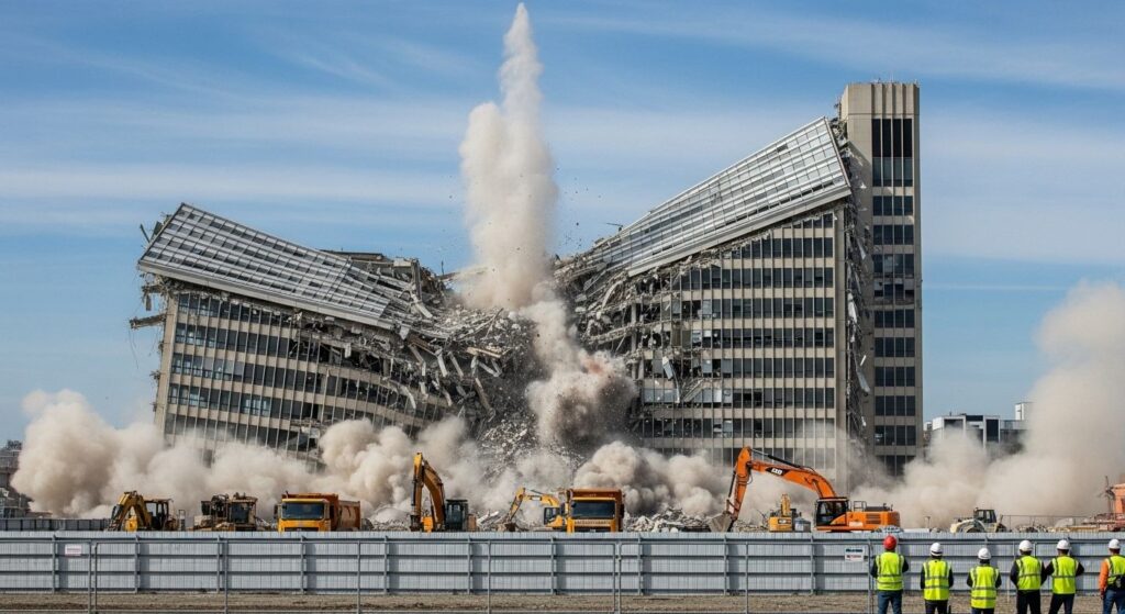 Демонтаж высотных домов