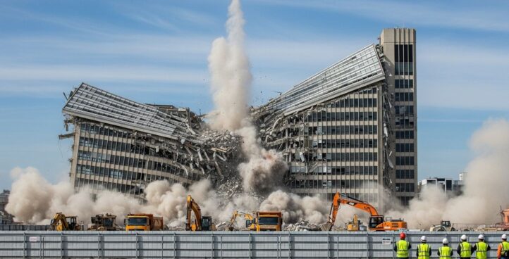 Демонтаж высотных конструкций