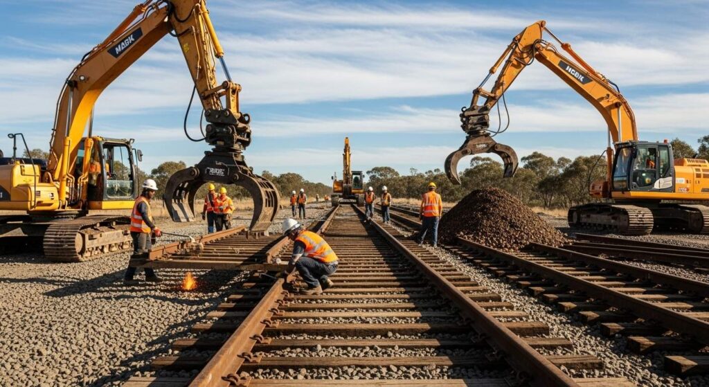 Демонтаж железной дороги