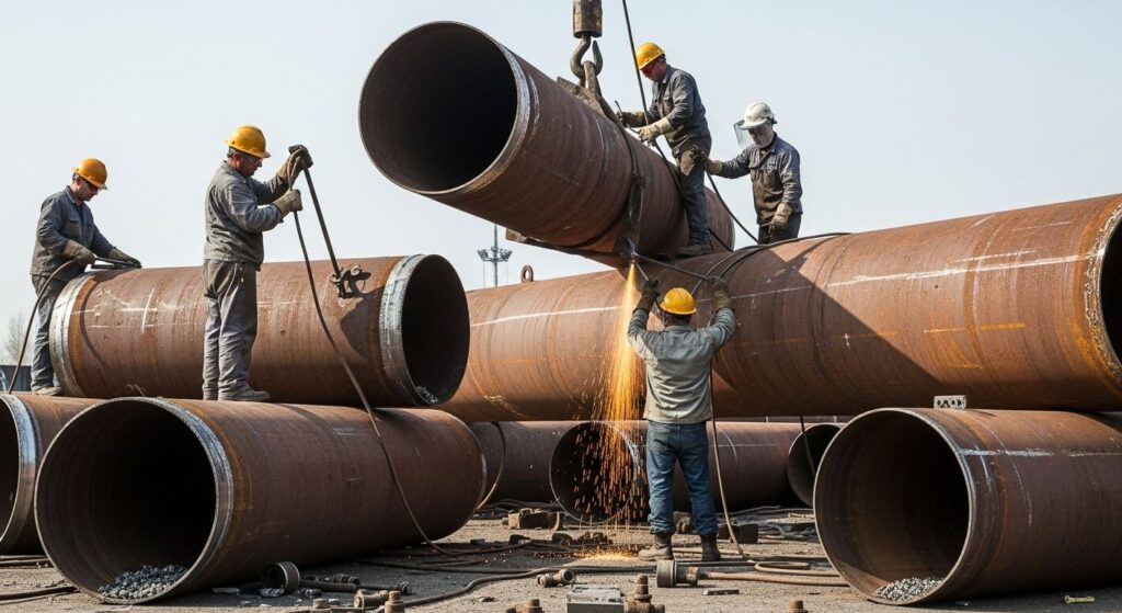 Демонтаж стальных труб