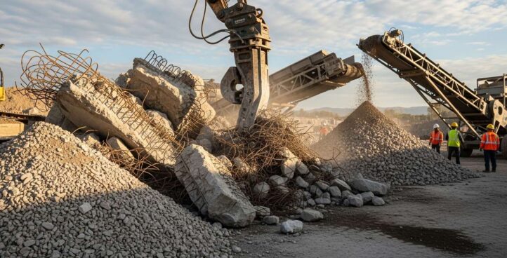 Демонтаж бетона бетоноломом