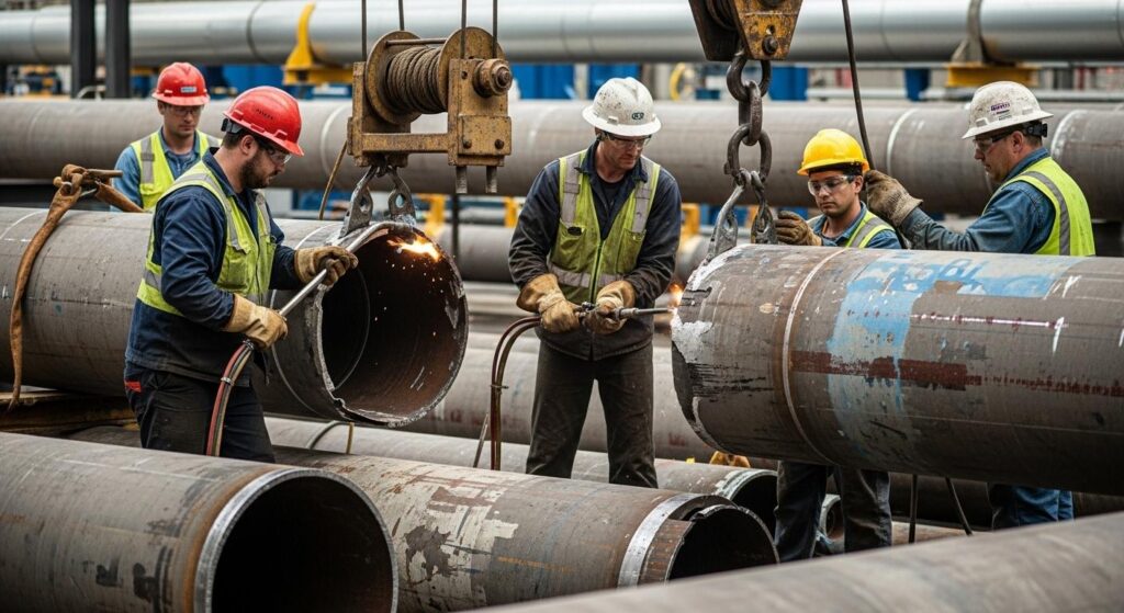 Разборка стальных труб