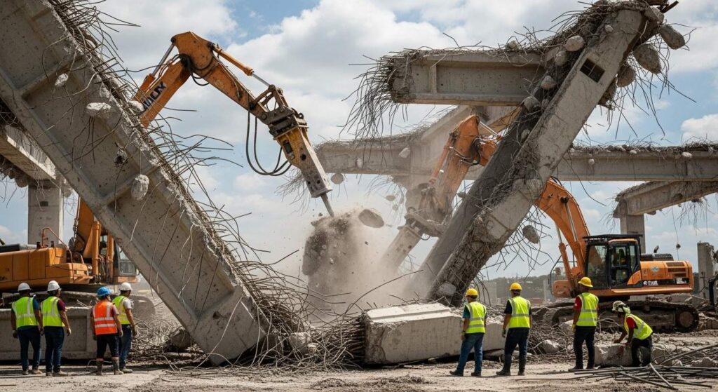Демонтаж монолитного железобетона