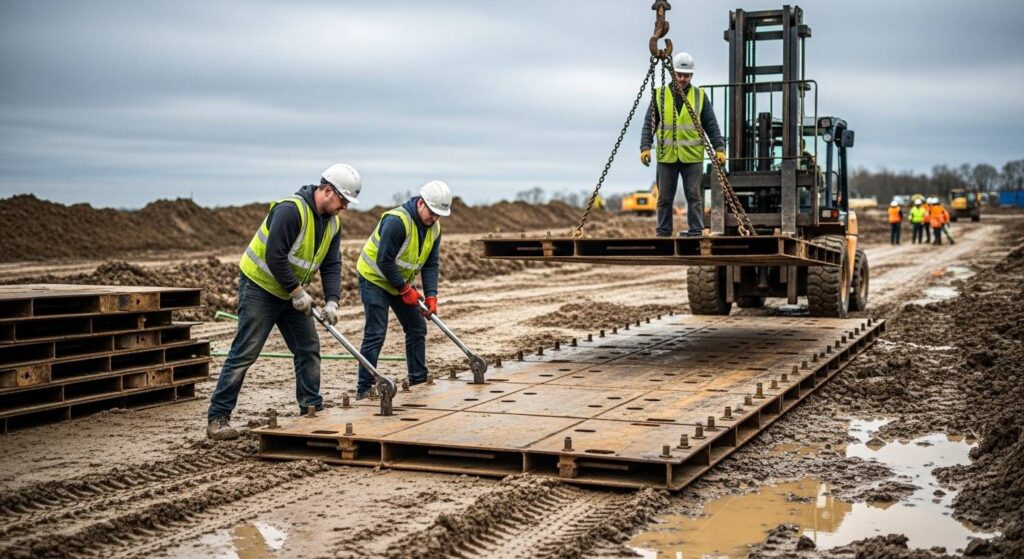 Демонтаж временной дороги