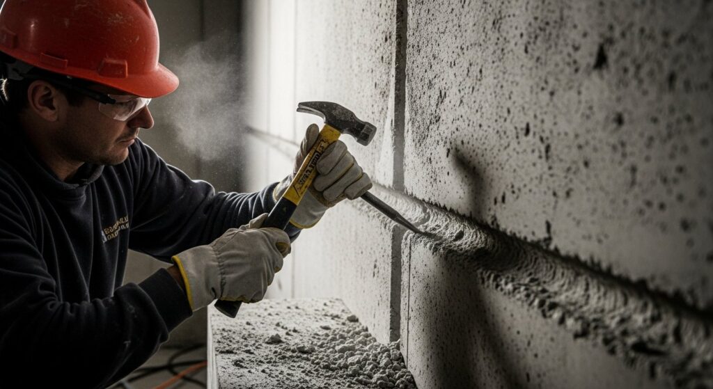 Штробление стен под трубы