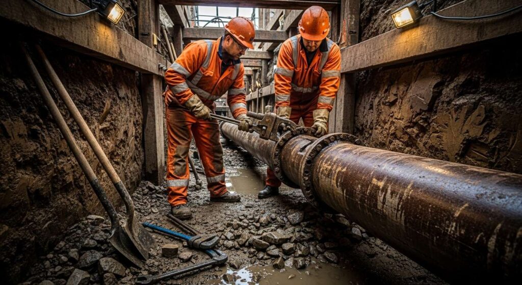 Демонтаж канализационных труб