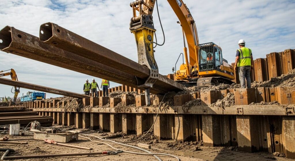 Демонтаж шпунтового ограждения