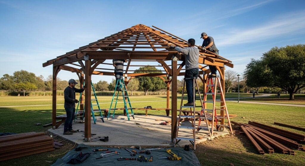 Демонтаж беседки