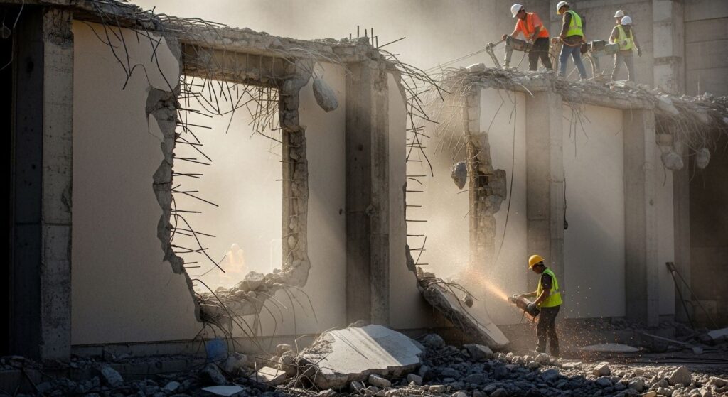 Демонтаж стен проемов